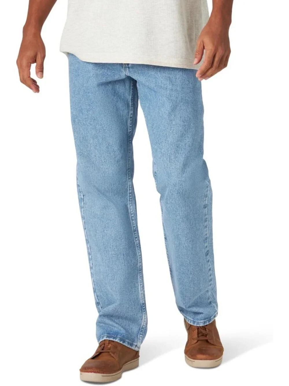 Classic Relaxed Fit 5-Pocket Cotton Jeans for Men - Comfortable Everyday Style
